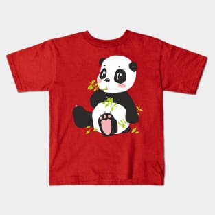 Cute Baby Panda Animal Illustration Kids T-Shirt